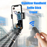 Roreta 2023 NEW Gimbal Stabilizer Selfie Stick Foldable Wireless Tripod with Bluetooth Shutter Monopod for IOS Android Aimak Store