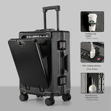 New Front Opening Suitcase Cabin Trolley Case 20/24/26/28 inch Aluminum Frame Large Capacity Luggage usb Charging TSA Lock Aimak Store
