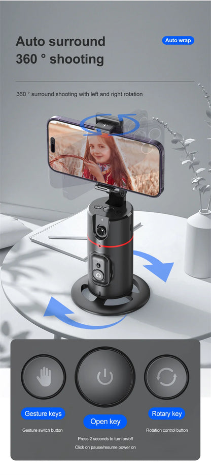 Roreta NEW Axis 360 Rotation Gimbal Stabilizer Selfie Stick Foldable With Bluetooth Shutter Monopod For Smartphone IOS Android