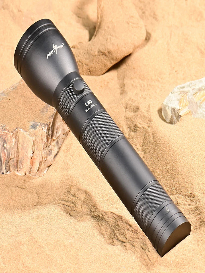 PEETPEN 1km Long Range Hand Torch Light Strong Aluminums USB Charging 18650 Rechargeable Powerful Hand Flashlight Aimak Store