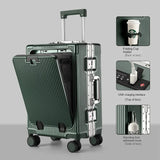 New Front Opening Suitcase Cabin Trolley Case 20/24/26/28 inch Aluminum Frame Large Capacity Luggage usb Charging TSA Lock Aimak Store