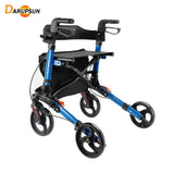 DARUPSUN Foldable Rollator Walker with 6 levels of Adjustable Seat 8 Wheels Compact Lightweight Mobility Walking Aid Aimak Store