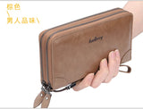 New Men Wallets Large Capacity Cell Phone Pocket Double Zipper Clutch Bag Passcard  Male Business Purse Aimak Store