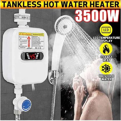 Heater for home Electric Tankless 3500W Mini Instant Hot Water Heater Kitchen Faucet Tap Heating 3 Seconds Instant Heating