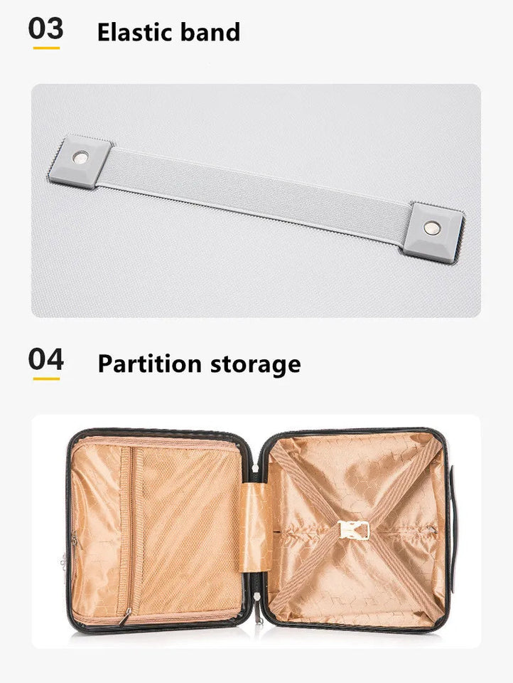 Front Open Luggage Compartment Portable Cosmetic Case 16 Inch Password Box Mini Storage Bag Multifunction 16.5X28X31CM Aimak Store