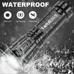Portable LED Flashlight USB Rechargeable Pocket Flashlight Waterproof Torch with Output Power Bank Function for Camoping Hiking Aimak Store