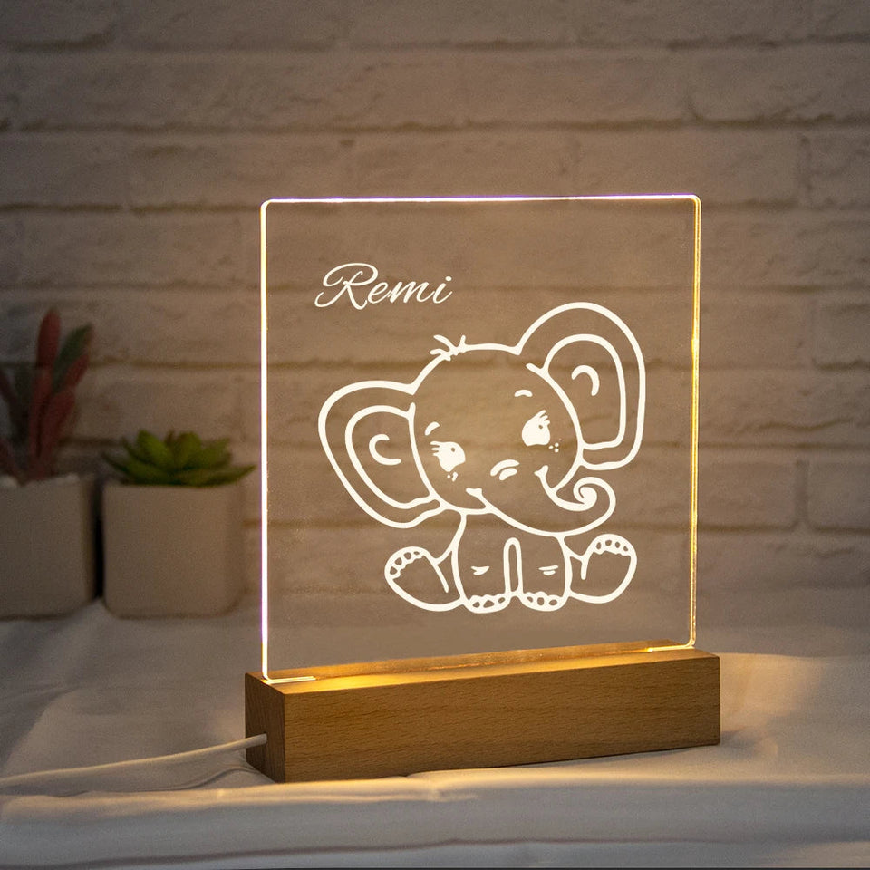 Drop Shipping Personalized Nightlight USB LED Customized Name 3D Lamp  Decoration Bedroom Toys Birthday For Baby Children Gift Aimak Store