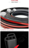 SEAMETAL Car Door Seal Strip Rubber Double Layer Sealing Protector Soundproof Waterproof Weather Strips for Car Door Hood Trunk Aimak Store
