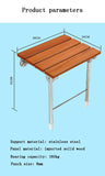 Wall Mounted Solid Wood Folding Stool Bathroom And Shower Chair Porch Shoe Changing Stool Relaxation Bathroom Folding Chair Aimak Store