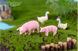 Farm PVC Craft Gift Landscape DIY plastic animal decoration farmer Horse Cow Animal miniature figurines Modern Home Decoration Aimak Store