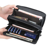 New Men Wallets Large Capacity Cell Phone Pocket Double Zipper Clutch Bag Passcard  Male Business Purse Aimak Store