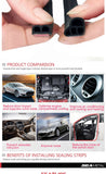 SEAMETAL Car Door Seal Strip Rubber Double Layer Sealing Protector Soundproof Waterproof Weather Strips for Car Door Hood Trunk Aimak Store