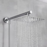 8/10/12 Inch Ultra-thin Wall Mount Rainfall Shower Head With 16inch Stainless Steel Shower Arm 150cm ABS Hose Bathroom Hardware Aimak Store