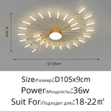 QIYIMEI Modern Ceiling Lights LED Luster Indoor Lighting For Bedroom Hall Living Kids Room Acrylic Lamps Fixture Frame 175-260V Aimak Store