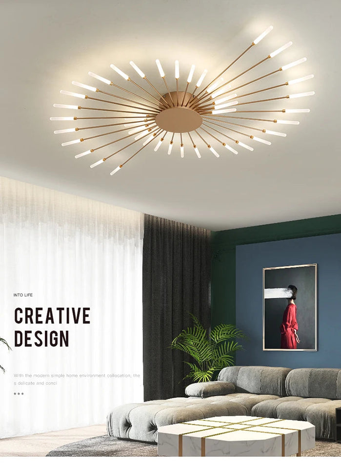 QIYIMEI Modern Ceiling Lights LED Luster Indoor Lighting For Bedroom Hall Living Kids Room Acrylic Lamps Fixture Frame 175-260V Aimak Store