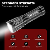 Portable LED Flashlight USB Rechargeable Pocket Flashlight Waterproof Torch with Output Power Bank Function for Camoping Hiking Aimak Store
