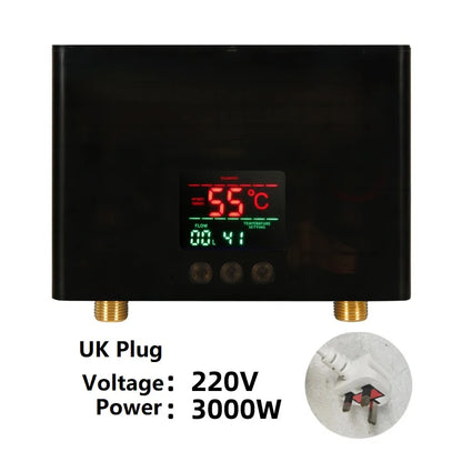 110-220AC Instant ElectricTankless Water Heater Hot Instantaneous Water Heater System for Kitchen Bathroom with remote control