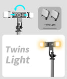 4 in 1 Wireless Bluetooth Selfie Stick 1580mm With Double Fill Light Foldable Tripod Monopod For Gopro Action Cameras Smartphone Aimak Store