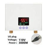 110-220AC Instant ElectricTankless Water Heater Hot Instantaneous Water Heater System for Kitchen Bathroom with remote control Aimak Store