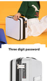 Front Open Luggage Compartment Portable Cosmetic Case 16 Inch Password Box Mini Storage Bag Multifunction 16.5X28X31CM Aimak Store