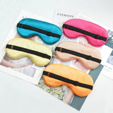 Eye Cover Imitated Silk Sleep Eye Mask Sleeping Padded Shade Patch Eyemask Blindfolds Portable Travel Eyepatch Travel Relax Rest Aimak Store
