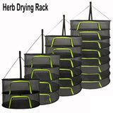 2-8 Layers Drying Net For Herbs Fish Hanging Basket Folding Dry Rack Herb Vegetable Dryer Bag Mesh Flowers Buds Plants Organizer Aimak Store