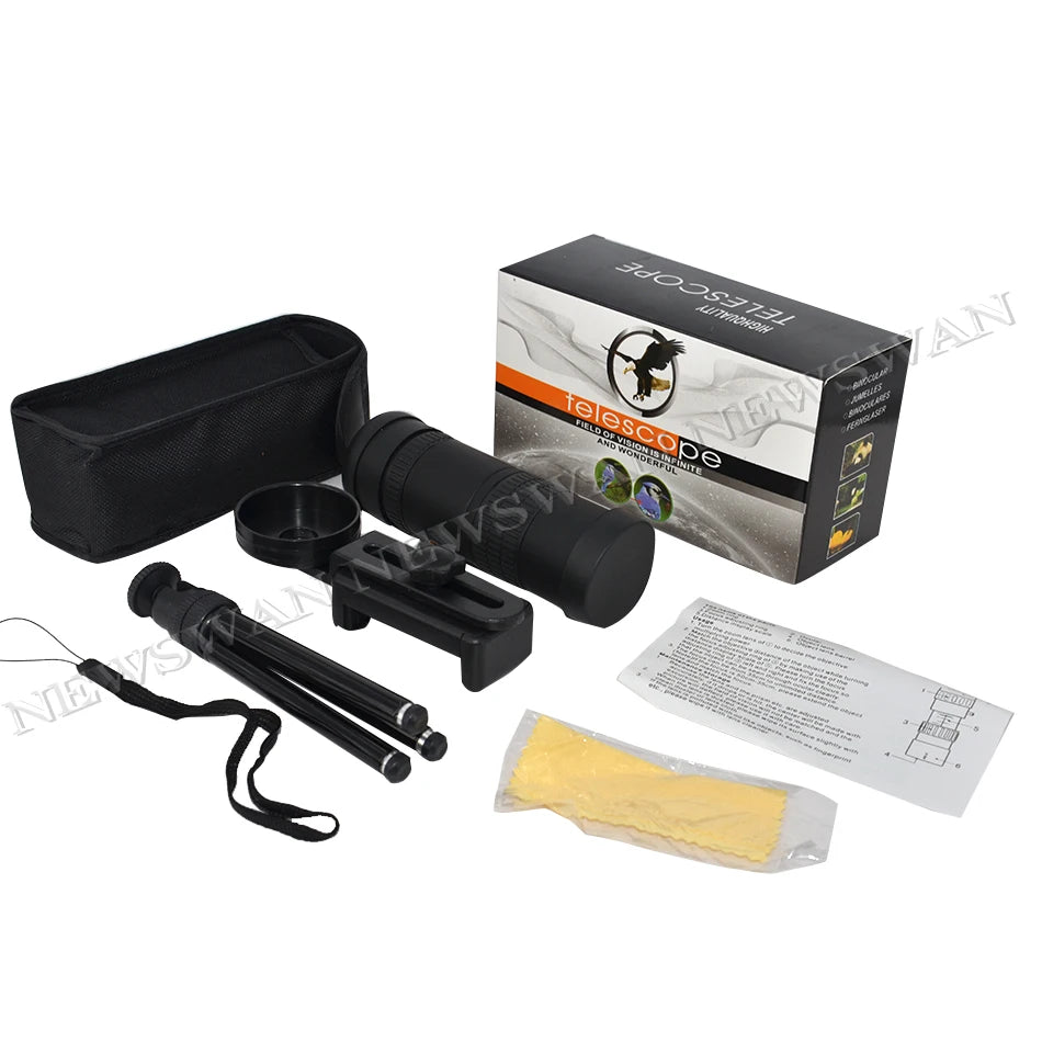 Maifeng 8-40x40 Monocular Telescope Compact Retractable Zoom Waterproof Bak4 Professional HD ED Glass With Tripod Phone Clip Aimak Store