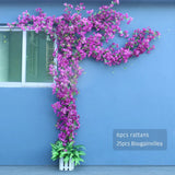 Artificial Flower Rattan Tree Vine Bougainvillea Floral Wall Plants Tree Wedding Christams Party Festival Outdoor Garden Decor Aimak Store