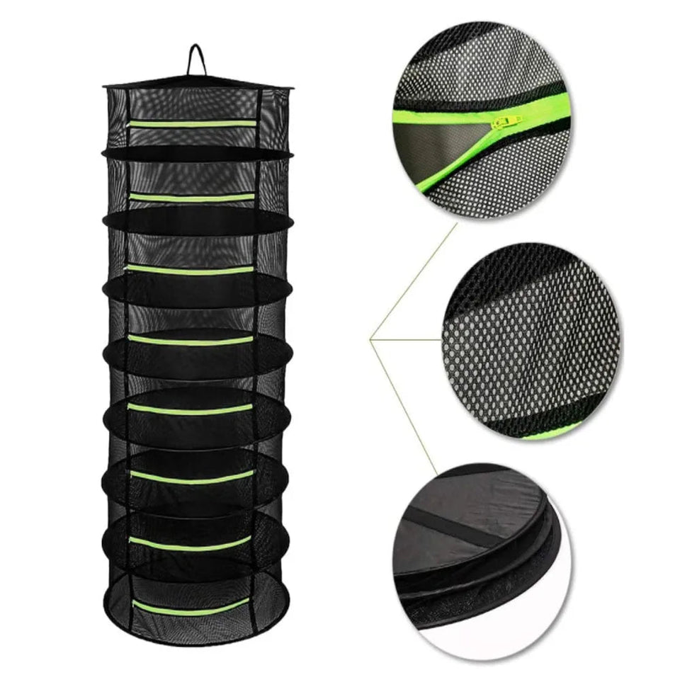 2-8 Layers Drying Net For Herbs Fish Hanging Basket Folding Dry Rack Herb Vegetable Dryer Bag Mesh Flowers Buds Plants Organizer Aimak Store