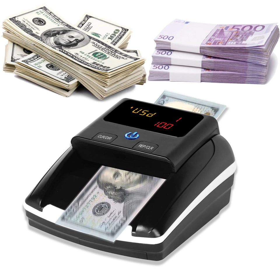 Bisofice Portable Mini Money Counter Counterfeit Bill Detector Automatic Money Detection By UV MG IR Image Paper Quality Size Aimak Store