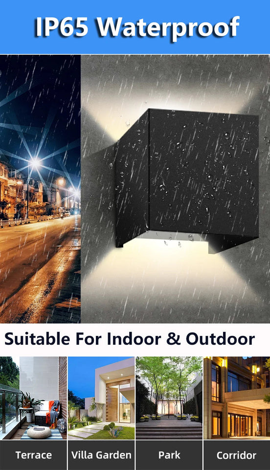 Outdoor Wall Lamp IP65 Waterproof Garden Lighting AC86-265V Exterior Wall Light Living Room Stair Porch Light Home Decor Fixture Aimak Store