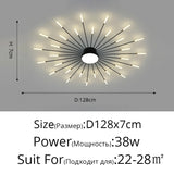 QIYIMEI Modern Ceiling Lights LED Luster Indoor Lighting For Bedroom Hall Living Kids Room Acrylic Lamps Fixture Frame 175-260V Aimak Store