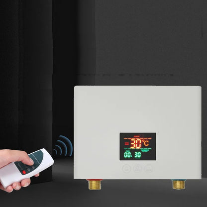 110-220AC Instant ElectricTankless Water Heater Hot Instantaneous Water Heater System for Kitchen Bathroom with remote control