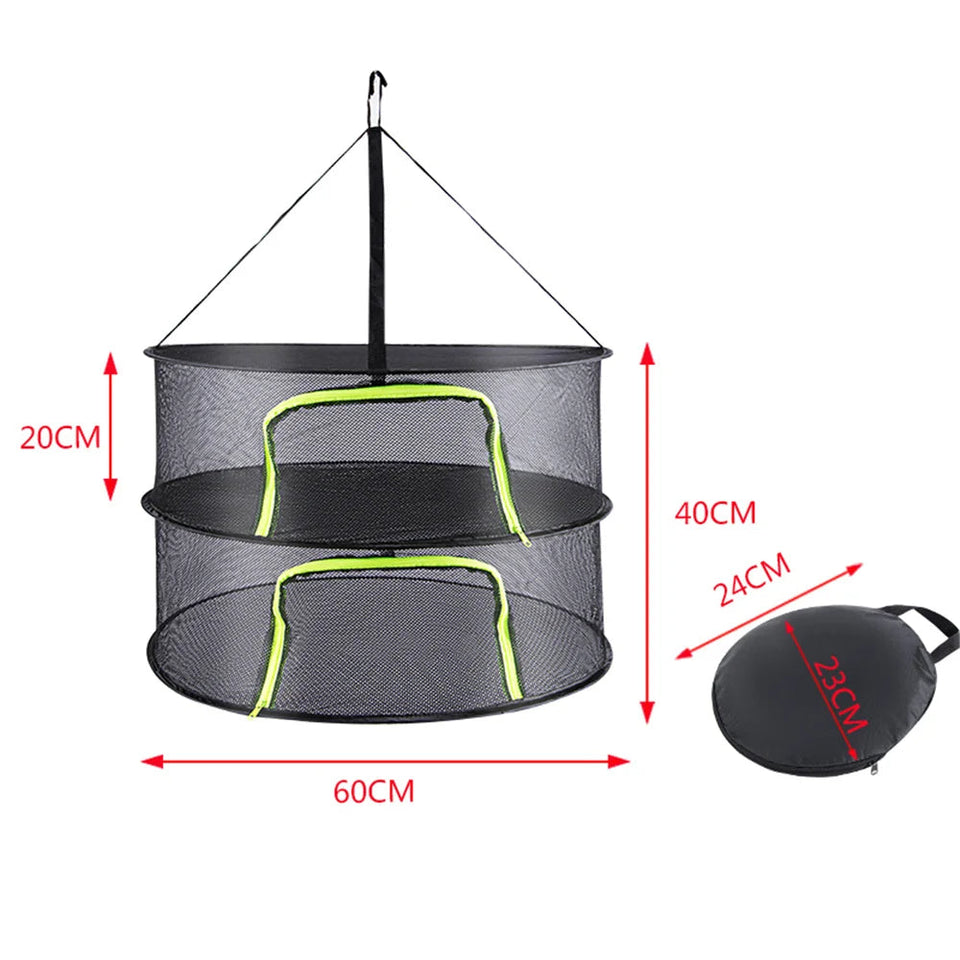 2-8 Layers Drying Net For Herbs Fish Hanging Basket Folding Dry Rack Herb Vegetable Dryer Bag Mesh Flowers Buds Plants Organizer Aimak Store