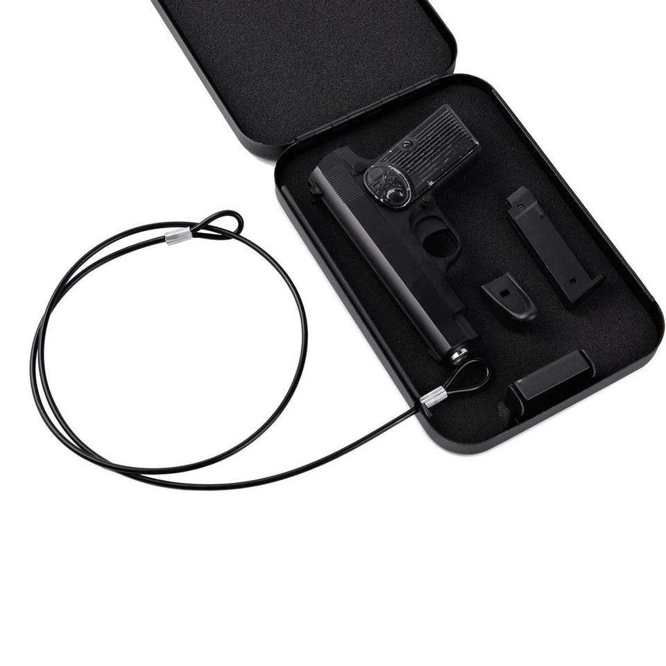 Dialing Wheel Password Gun Safes Weapon Case Pistol Safe Valuables Money Jewelry Storage Box Gunbox Security Pistol Strongbox Aimak Store