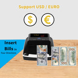 Bisofice Portable Mini Money Counter Counterfeit Bill Detector Automatic Money Detection By UV MG IR Image Paper Quality Size Aimak Store