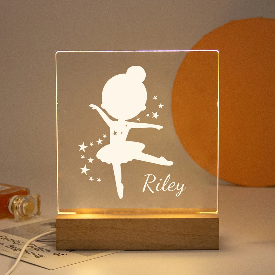 Drop Shipping Personalized Nightlight USB LED Customized Name 3D Lamp  Decoration Bedroom Toys Birthday For Baby Children Gift Aimak Store