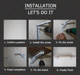 KAK 2pcs Folding Shelf Bracket Heavy Duty Stainless Steel Collapsible Shelf Bracket Hardware for Table Work RV Car Saving Space Aimak Store