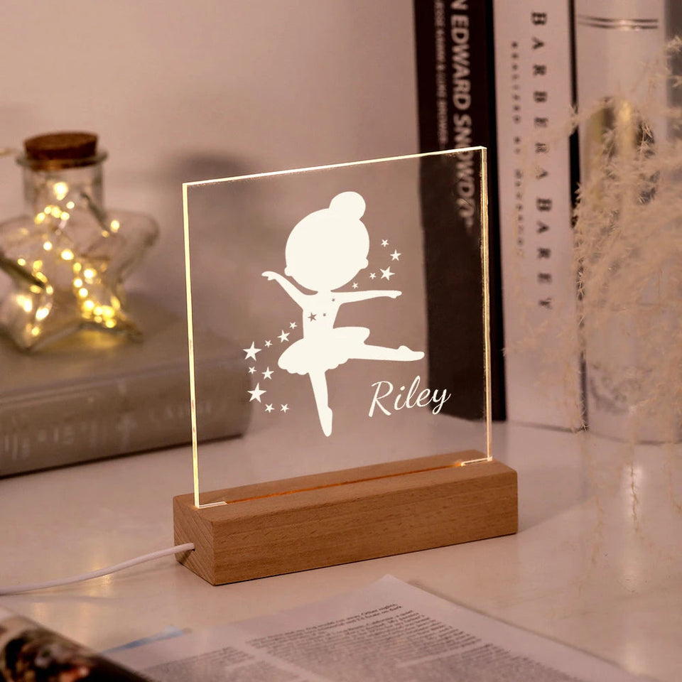 Drop Shipping Personalized Nightlight USB LED Customized Name 3D Lamp  Decoration Bedroom Toys Birthday For Baby Children Gift Aimak Store