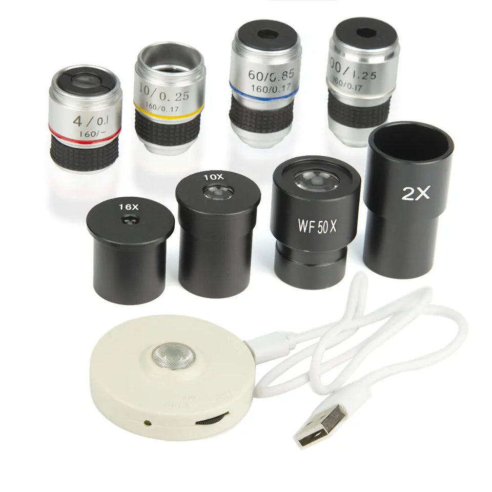 40-6000X HD Optical Biological Microscope High Magnification With Abbe condenser Middle school university Lab Teaching Microsco Aimak Store