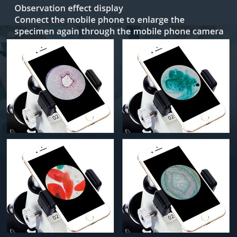 40-6000X HD Optical Biological Microscope High Magnification With Abbe condenser Middle school university Lab Teaching Microsco Aimak Store