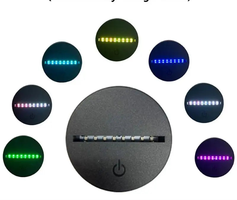 Sakyamuni 3D Night Light LED Colorful Visual Buddha Lamp 7 Color Changing Acrylic USB Table Bedside Lamp Birthday Christmas Gift Aimak Store