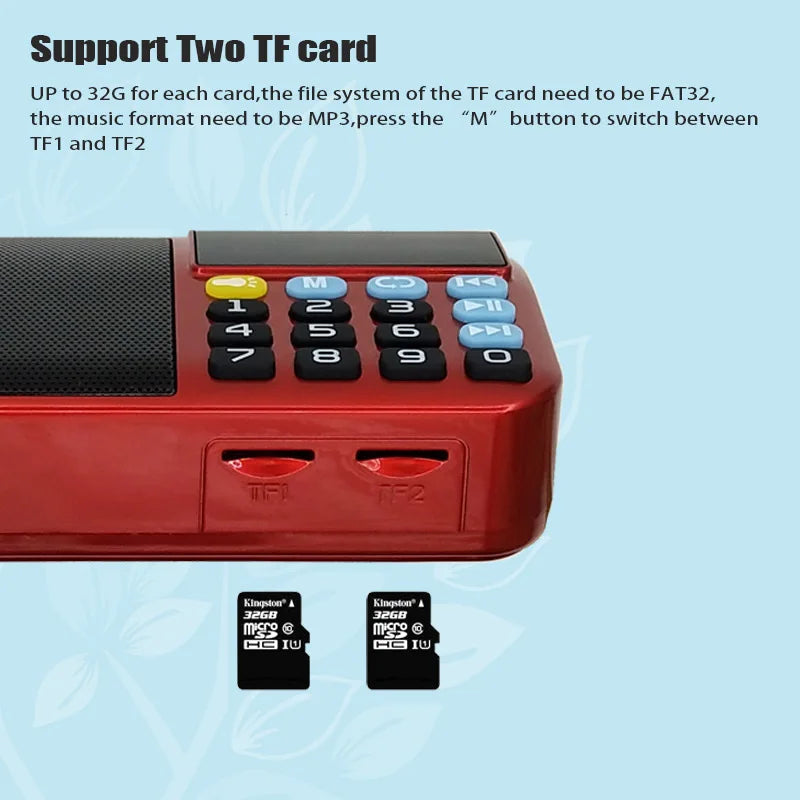 C 803 Portable Bluetooth Speaker FM Radio Receiver USB TF MP3 Player With LED Flashlight Support 2 Rechargeable 18650 Battery Aimak Store