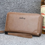 New Men Wallets Large Capacity Cell Phone Pocket Double Zipper Clutch Bag Passcard  Male Business Purse Aimak Store