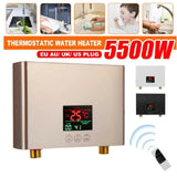 110-220AC Instant ElectricTankless Water Heater Hot Instantaneous Water Heater System for Kitchen Bathroom with remote control Aimak Store