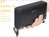 New Men Wallets Large Capacity Cell Phone Pocket Double Zipper Clutch Bag Passcard  Male Business Purse Aimak Store