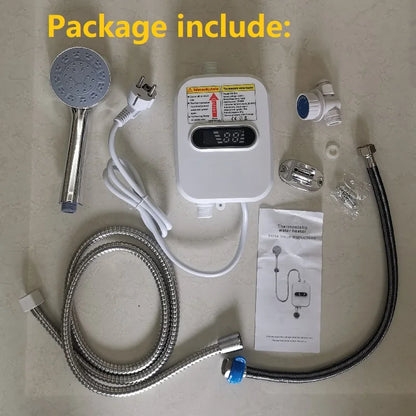 Heater for home Electric Tankless 3500W Mini Instant Hot Water Heater Kitchen Faucet Tap Heating 3 Seconds Instant Heating