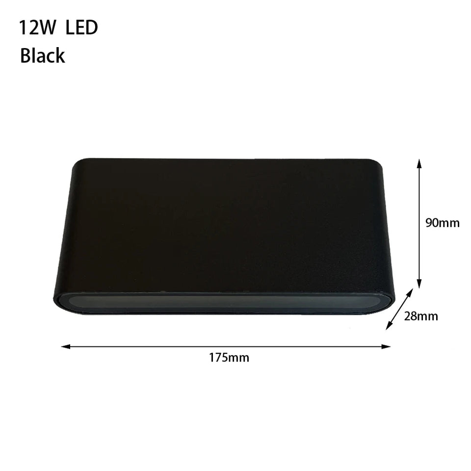 6W 12W 24W LED Outdoor Waterproof Wall Lamp Bedroom Living Room Balcony Wall Light Aluminum Exterior Wall Lamp Sconce Fixtures Aimak Store