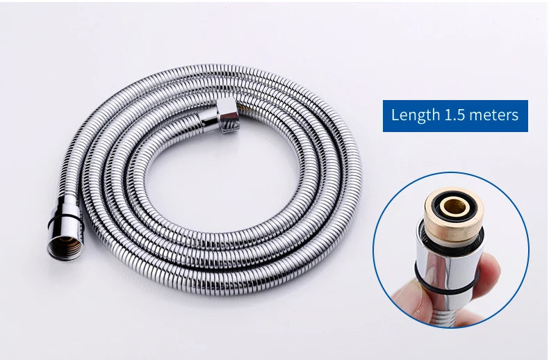 High Quality Bathroom Square ABS in Chrome Bathroom High Pressure Hand Shower Set With Shower & Hose Bathroom Accessories Aimak Store