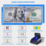 Bisofice Portable Mini Money Counter Counterfeit Bill Detector Automatic Money Detection By UV MG IR Image Paper Quality Size Aimak Store